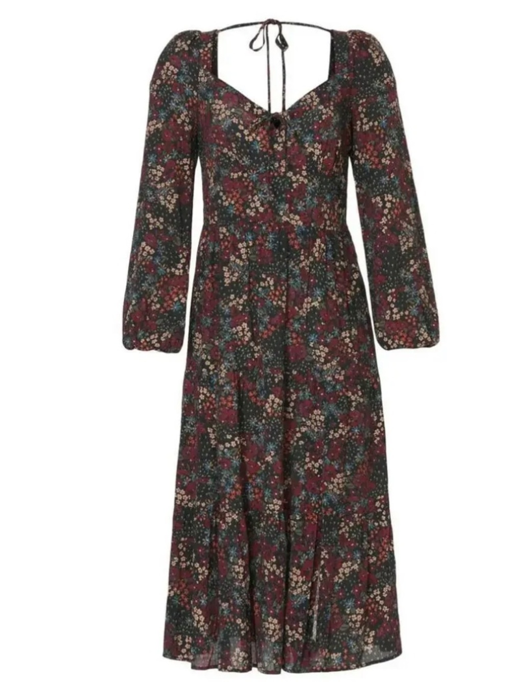 Paige Josefina dress black floral multicolor S